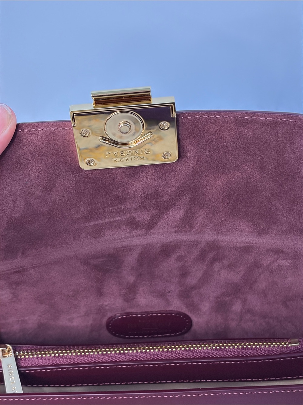 Maison Rinceau Bordeaux Petit Apollon Leather Top-Handle Bag - Picture 6 of 11